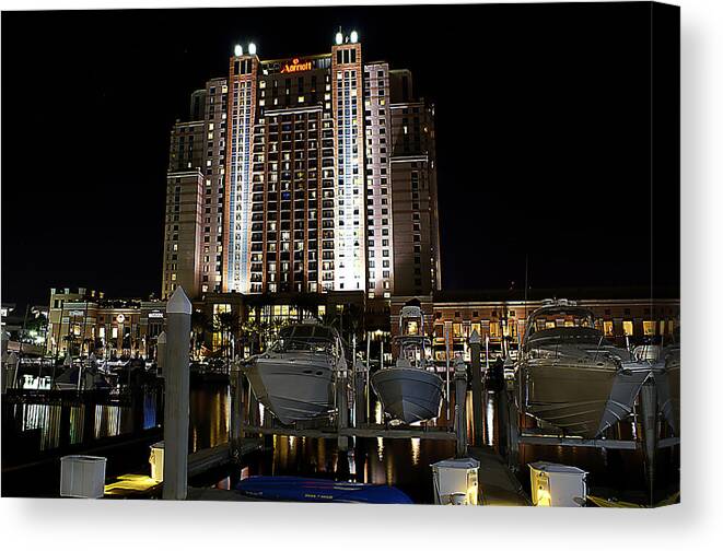Marriott Hotel Canvas Print featuring the photograph The Marriott by Chauncy Holmes