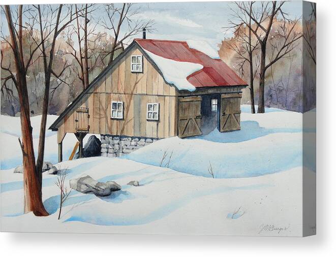 Shed Canvas Print featuring the painting The Morning After by Joseph Burger