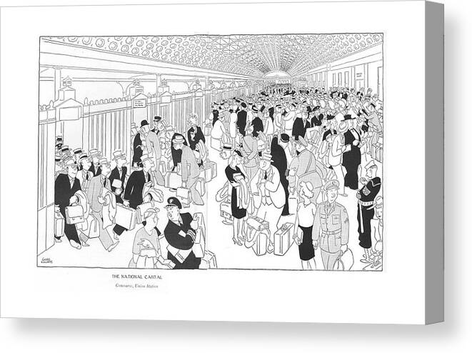 112552 Gwl Gluyas Williams The National Capital
Concourse Canvas Print featuring the drawing The National Capital
Concourse by Gluyas Williams