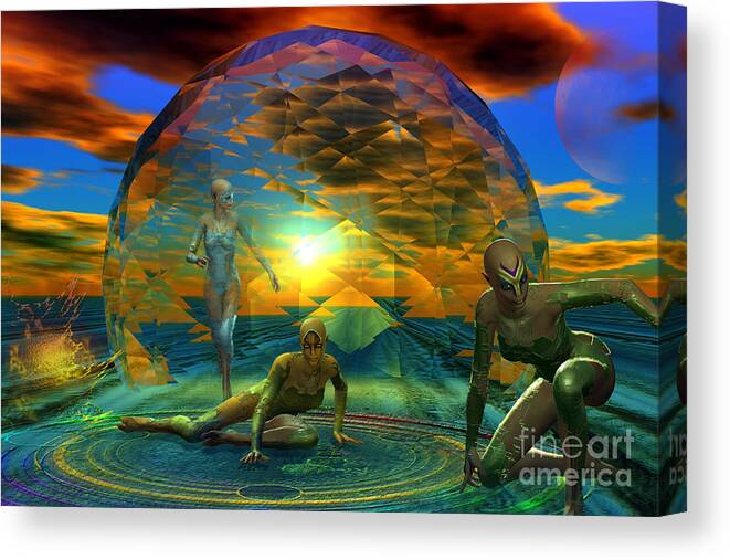  Canvas Print featuring the digital art The Nomads by Shadowlea Is