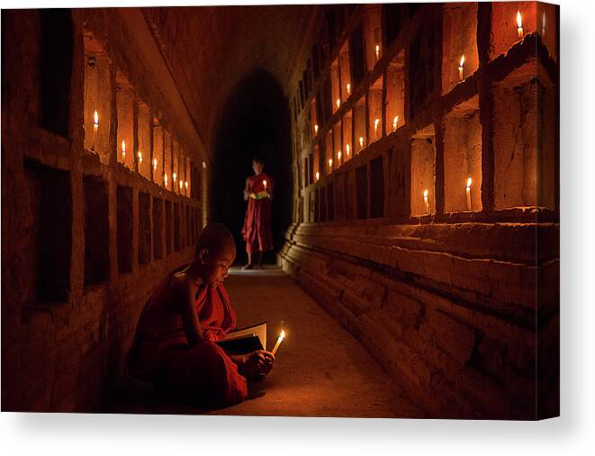 Zen Canvas Print featuring the photograph The Novices by Amnon Eichelberg