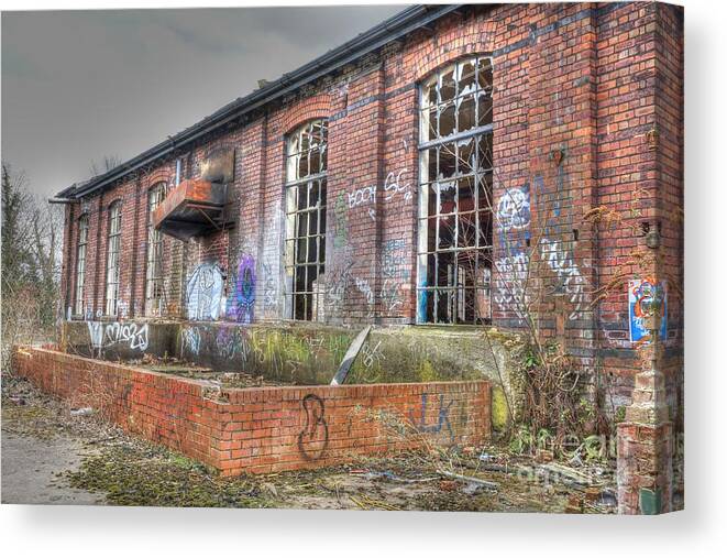 Shed Canvas Print featuring the photograph The Old Engine Shed by David Birchall