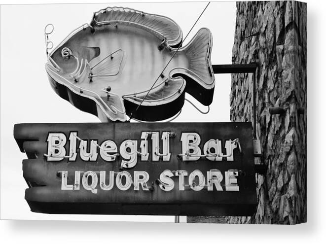 Sign Canvas Print featuring the photograph The Old Watering Hole by Bruce Bley
