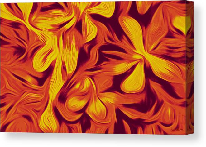 Orchids Canvas Print featuring the digital art The Orchids by Matthew Lindley
