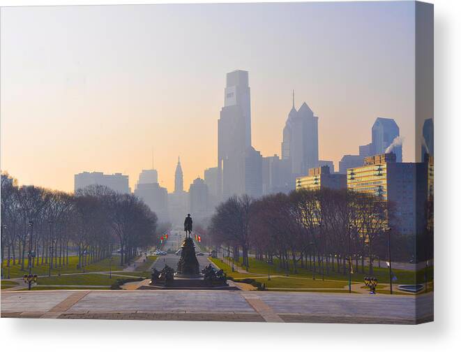 Parkway Canvas Print featuring the photograph The Parkway in the Morning by Bill Cannon