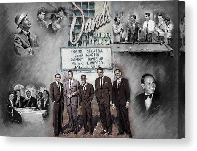 The Summit Canvas Print featuring the mixed media The Rat Pack by Viola El