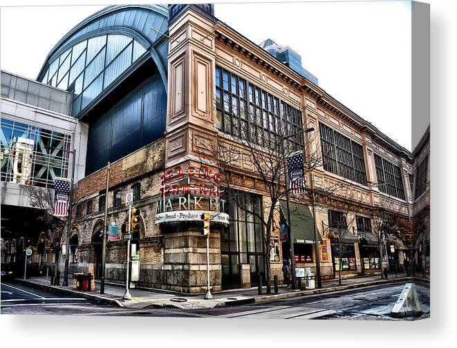 The Reading Terminal Market Canvas Print featuring the photograph The Reading Terminal Market by Bill Cannon