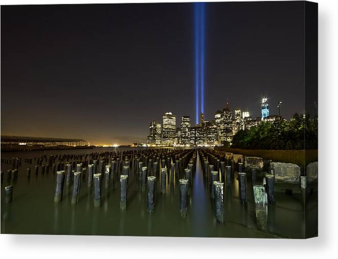 9-11 Canvas Print featuring the photograph The Requiem by Evelina Kremsdorf