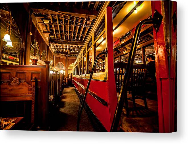 Urban Canvas Print featuring the photograph The Restaurant Trolley by Steven Reed