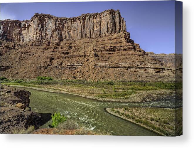 Moab Canvas Print featuring the photograph The River by Stephen Campbell