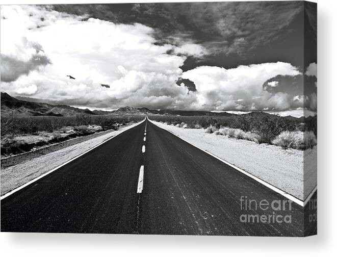 Road Canvas Print featuring the photograph The Road Less Traveled by Eddie Yerkish