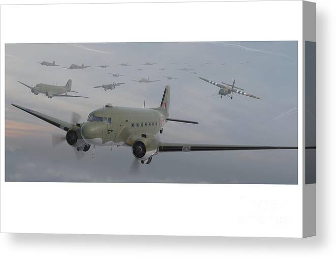 Dc-3 Canvas Print featuring the painting The Second Lift by Adam Burch