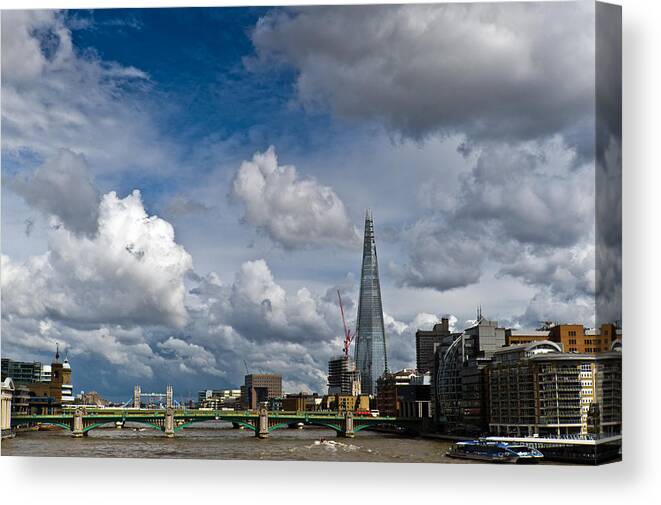 Shard Canvas Print featuring the photograph The Shard at Southwark by Gary Eason