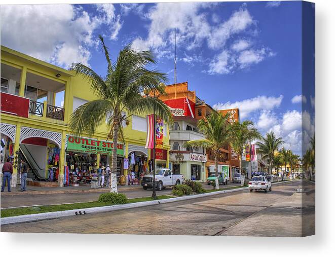 Cozumel Canvas Print featuring the photograph The Shops of Cozumel by Jason Politte