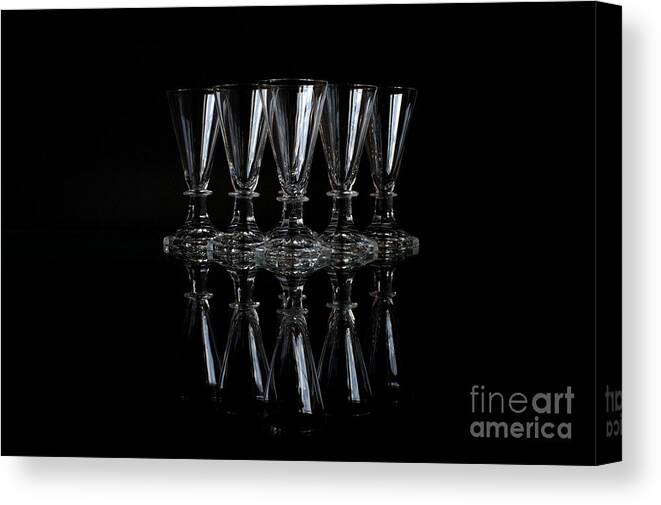 Shot Glasses Canvas Print featuring the photograph The shot glasses by Torbjorn Swenelius