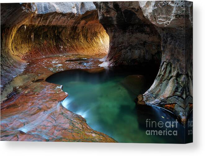 Water Canvas Print featuring the photograph The Subway Sacred Light by Bob Christopher