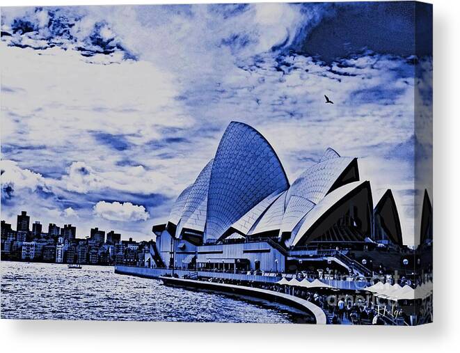 Sydney Opera Canvas Print featuring the photograph The Sydney Opera House by HELGE Art Gallery