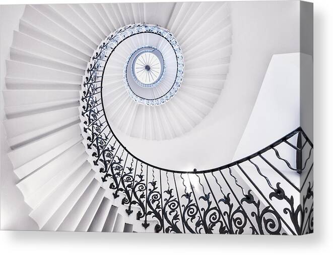 1616 Canvas Print featuring the photograph The Tulip Staircase by Marzena Grabczynska Lorenc
