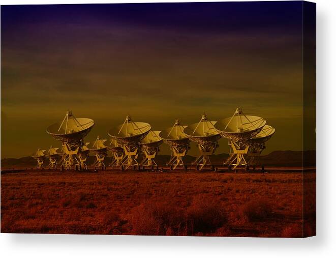 Very Large Array Canvas Print featuring the photograph The Very Large Array in New Mexico by Jeff Swan