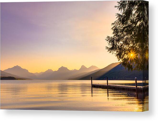 Lake Mcdonald Canvas Print featuring the photograph The View from Apgar by Adam Mateo Fierro