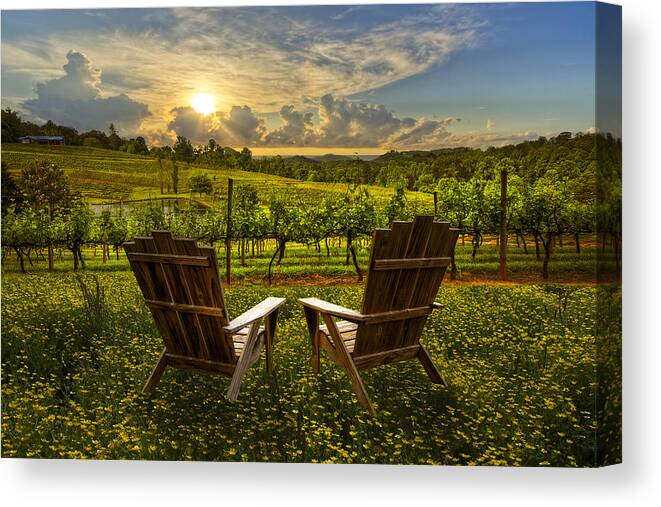 Appalachia Canvas Print featuring the photograph The Vineyard  by Debra and Dave Vanderlaan