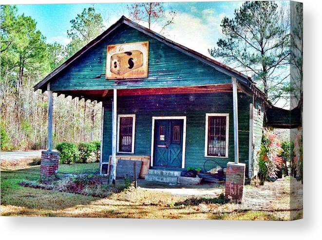 Green Pond South Carolina. Shop Canvas Print featuring the photograph The Vintage Shop in Green Pond by Patricia Greer