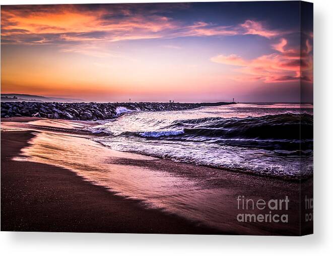 American Canvas Print featuring the photograph The Wedge Newport Beach California Picture by Paul Velgos