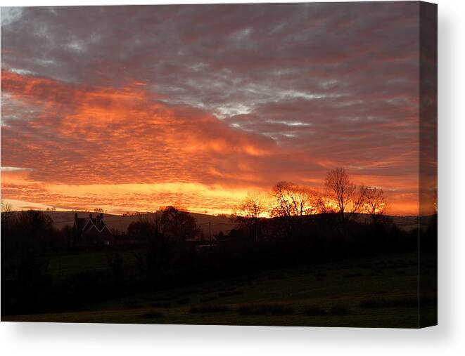 Britain Canvas Print featuring the photograph Thorpe Sunset by Rod Johnson