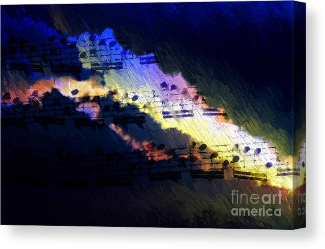 Music Canvas Print featuring the digital art Through the Storm by Lon Chaffin