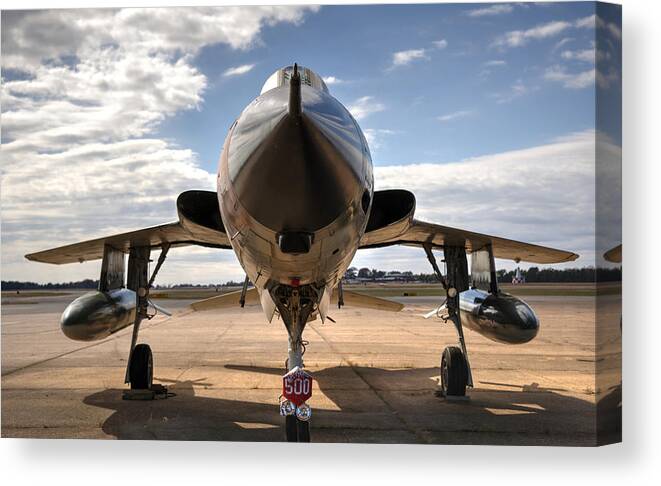 F105 Canvas Print featuring the photograph Thud by Phil And Karen Rispin