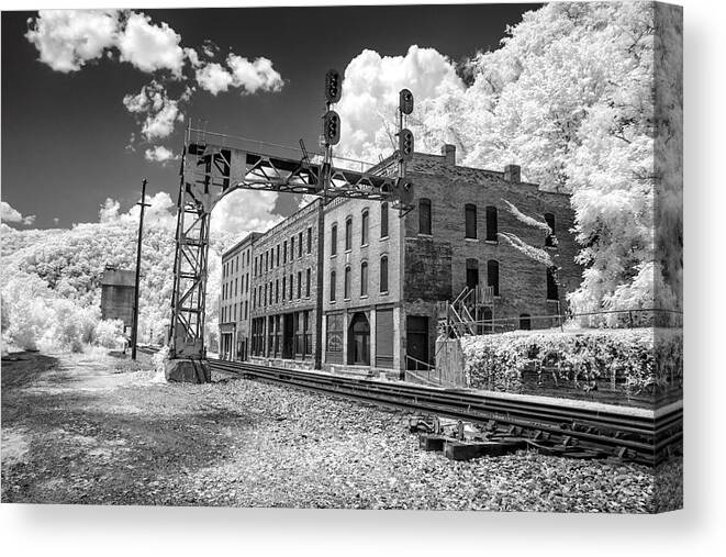 Thurmond Wv Canvas Print featuring the photograph Thurmond WV Ghost Town by Mary Almond