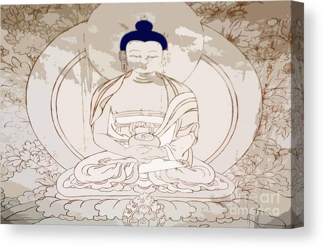 Buddhism Canvas Print featuring the photograph Tibet Buddha by Kate McKenna