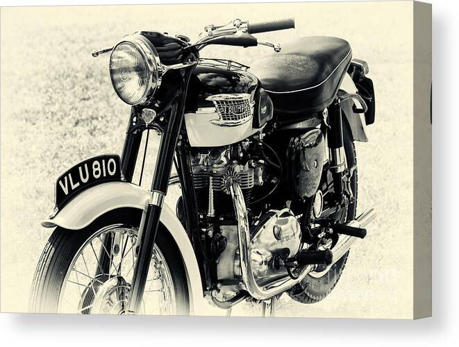 Triumph Tiger T110 Canvas Print featuring the photograph Tiger T110 Motorcycle by Tim Gainey