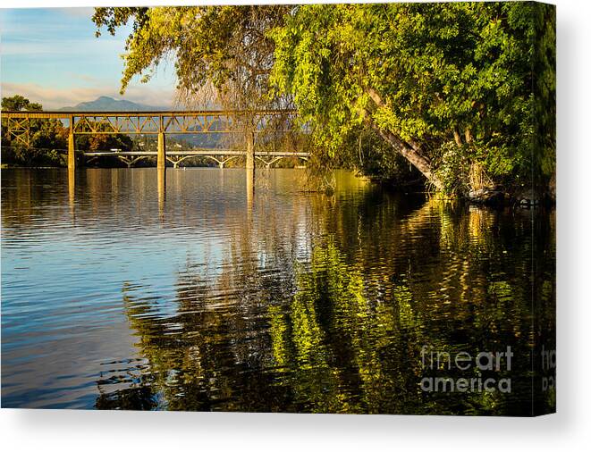 Sacramento River Canvas Print featuring the photograph Timeless Reflections by Randy Wood