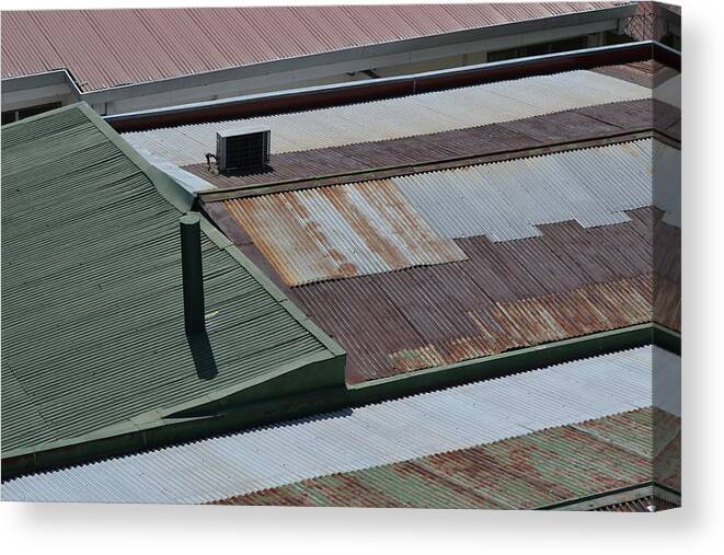 Roof Canvas Print featuring the photograph Tin Rooftops of San Jose by Bill Mock
