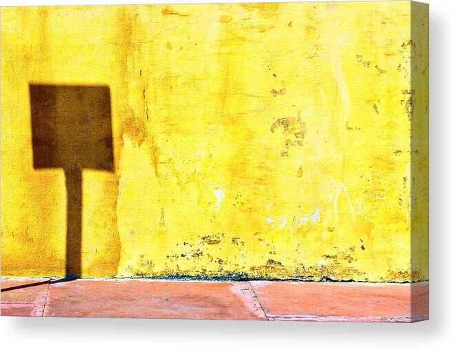 Sign Shadow Canvas Print featuring the photograph To Hire or Not to Hire by Prakash Ghai