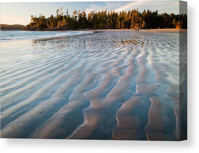 Landscapes Canvas Print featuring the photograph Tofino Beach 2 by Claude Dalley
