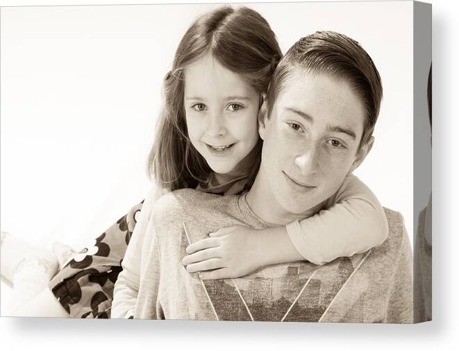  Canvas Print featuring the photograph Tom and Sophie by David Quinn