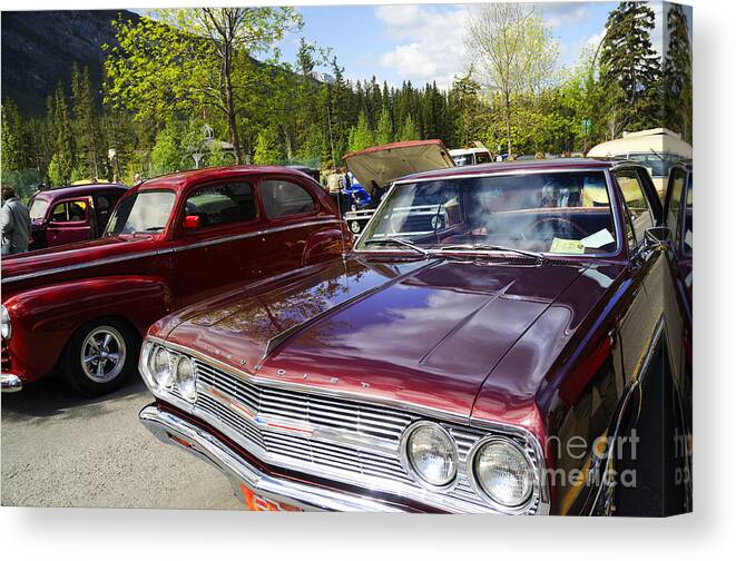 Vintage Canvas Print featuring the photograph Tons of Style in Banff canada by Brenda Kean