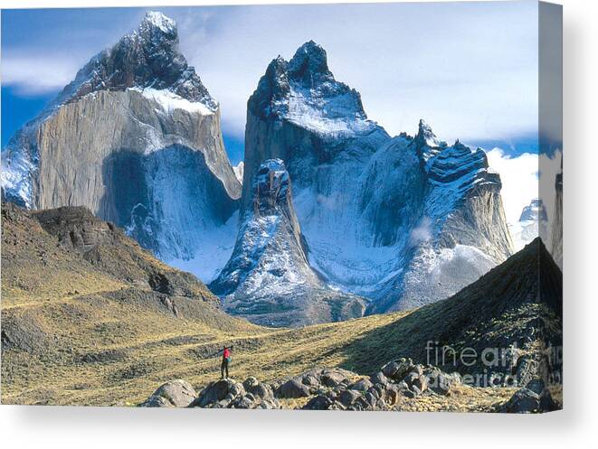 Cuernos Del Paine Canvas Print featuring the photograph Torres Del Paine by Art Wolfe