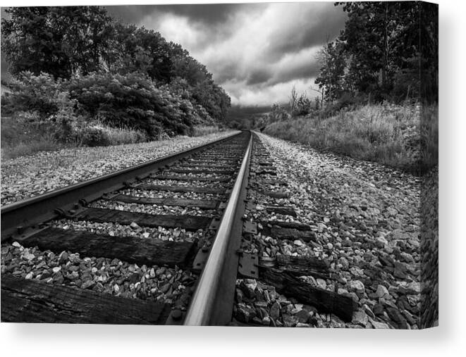 Art Canvas Print featuring the photograph Tracks Around the Bend by Ron Pate