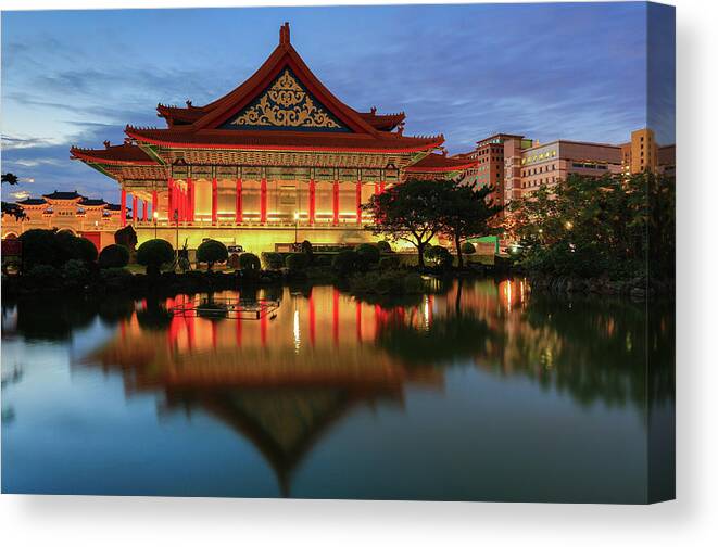 Chinese Culture Canvas Print featuring the photograph Traditional Chinese Palace by Uschools