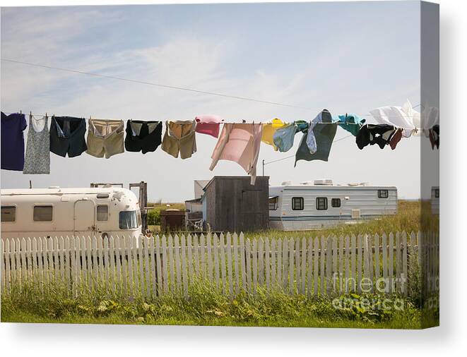 Trailers Canvas Print featuring the photograph Trailers in North Rustico by Elena Elisseeva