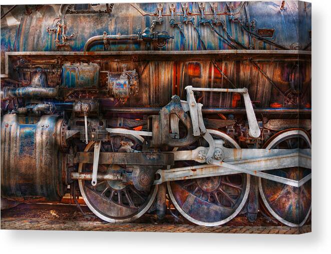 Savad Canvas Print featuring the photograph Train - With age comes beauty by Mike Savad