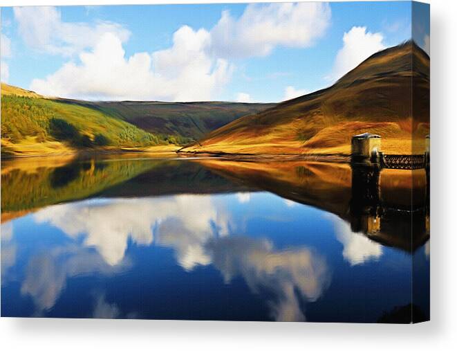 Valley Canvas Print featuring the painting Tranquility by Inspirowl Design