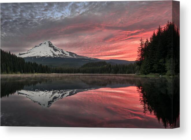 Mountain Canvas Print featuring the photograph Trillium Sunrise by Brian Bonham