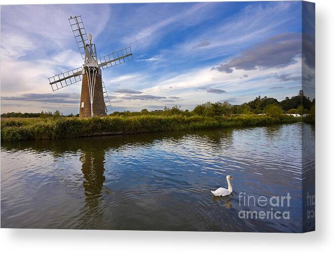 Travel Canvas Print featuring the photograph Turf Fen Drainage Mill by Louise Heusinkveld