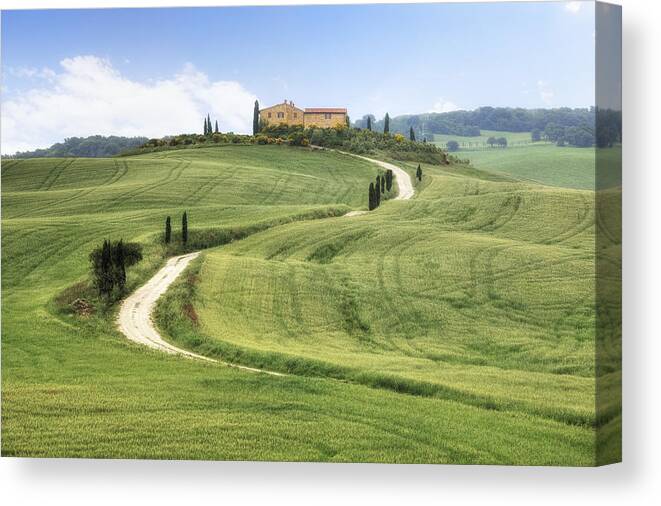 Pienza Canvas Print featuring the photograph Tuscany - Val d'Orcia by Joana Kruse