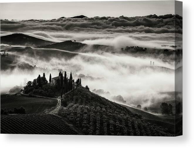 Landscape Canvas Print featuring the photograph Tuscany by Nina Pauli