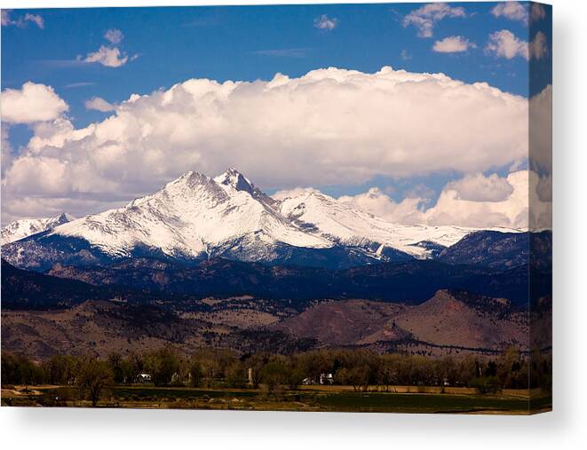 Twin Peeks Canvas Print featuring the photograph Twin Peaks Snow Covered by James BO Insogna